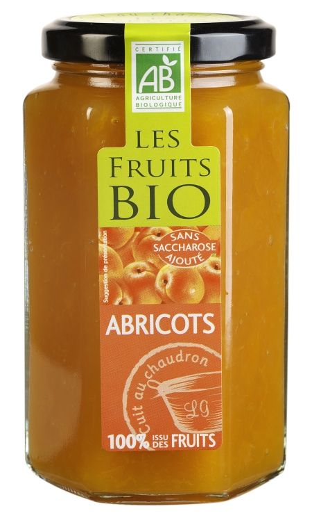 Confiture d'abricots bio (300g)