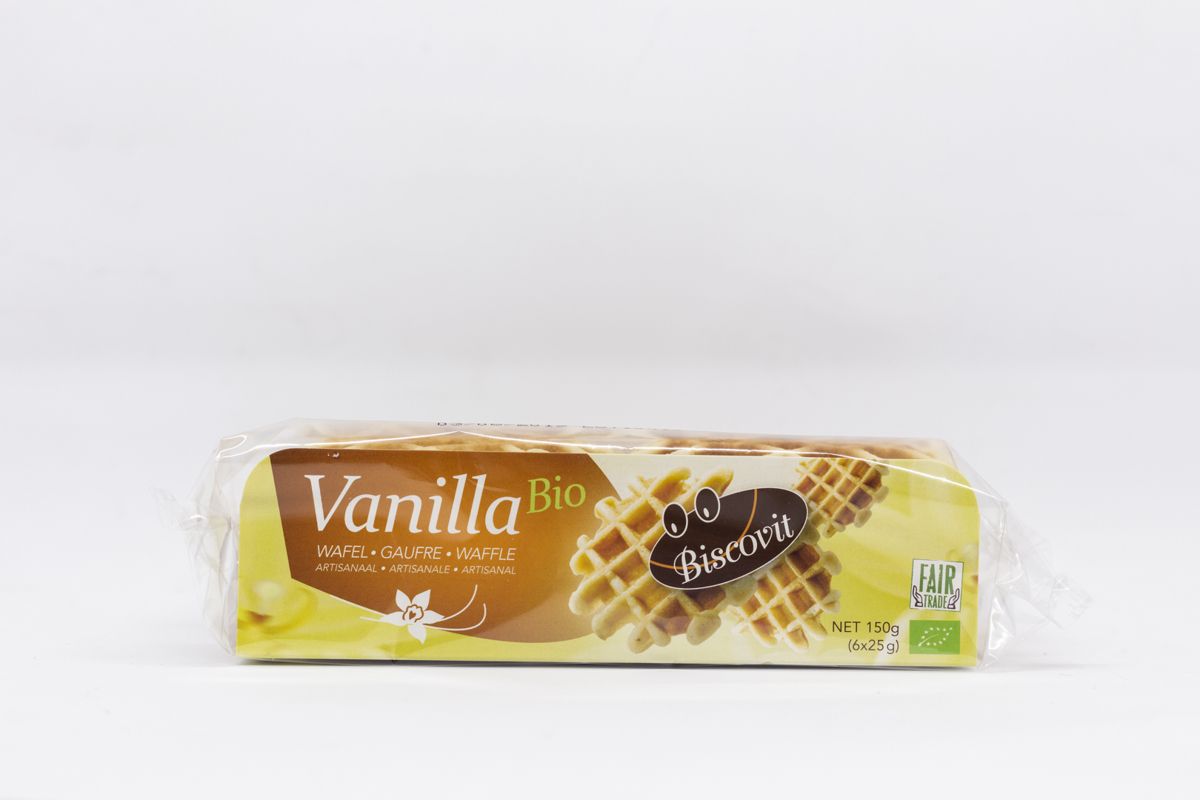 Gaufre à la vanille au sucre de canne bio 150 g