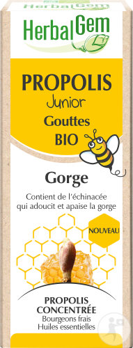 Herbalgem Propolis Concentrée Junior Gouttes Bio Gorge 15ml