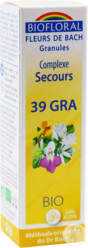 Biofloral Fleurs De Bach Granules Complex Secours 39 GRA Bio Flacon 10ml