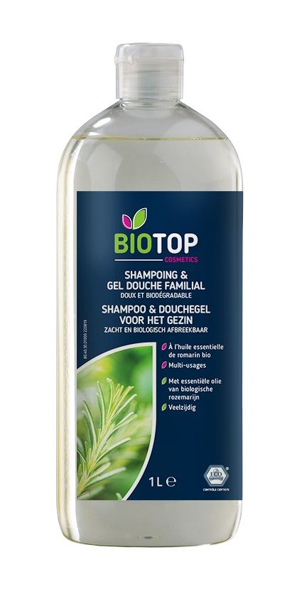 Shampooing et gel douche aux extraits naturels de romarin 1 L