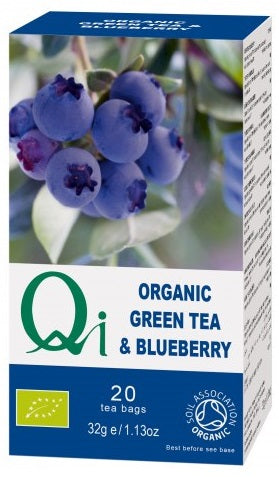 QI - Organic Green Tea & Blueberry (20 tea bags)