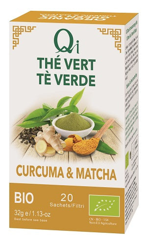 QI - Organic Green Tea - Turmeric & Matcha (20 tea bags)