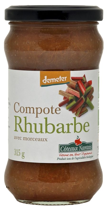 Compote rhubarbe (au sucre de canne bio) 315 g