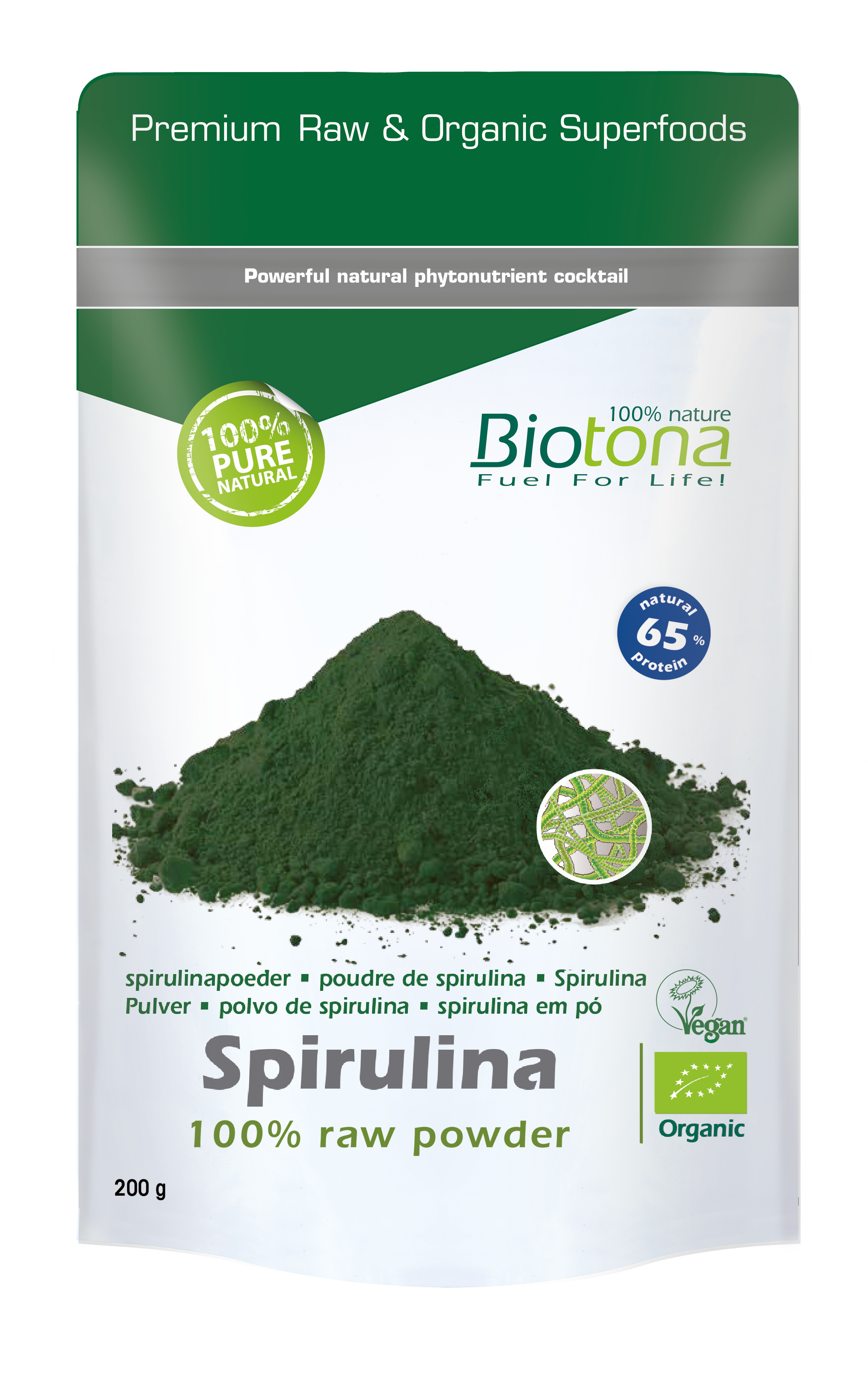 Biotona - Spirulina raw powder (200g)