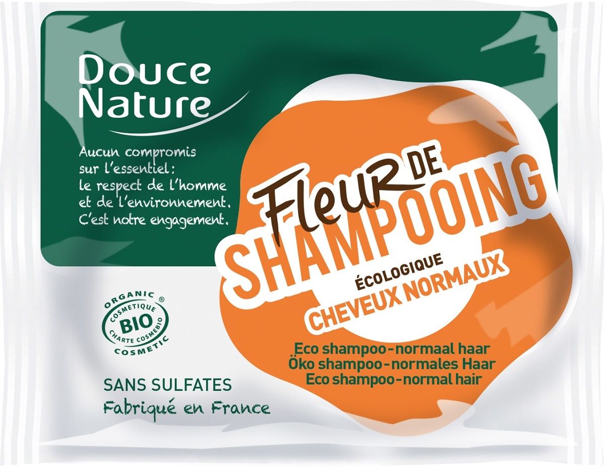Douce et Nature - Fleur de shampooing cheveux normaux bio (85g)