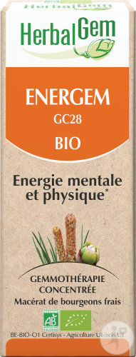 Herbalgem Energem GC28 Énergie Mentale Et Physique Bio 50ml