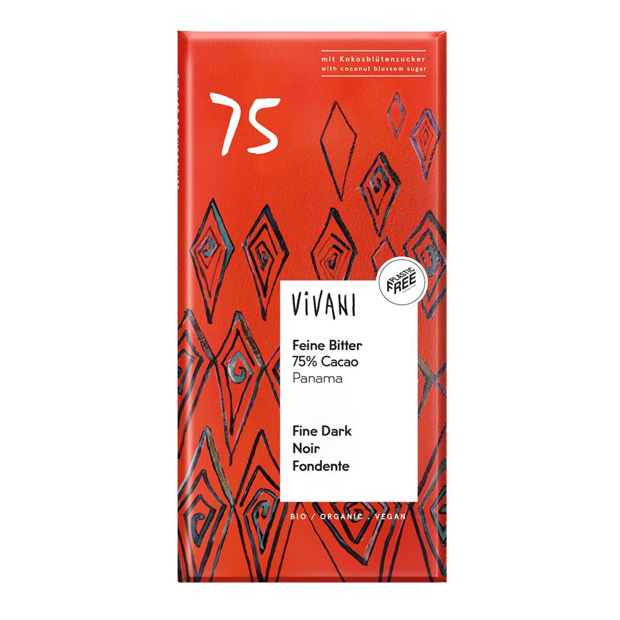 Vivani Chocolat Noir 75% Panama 80g