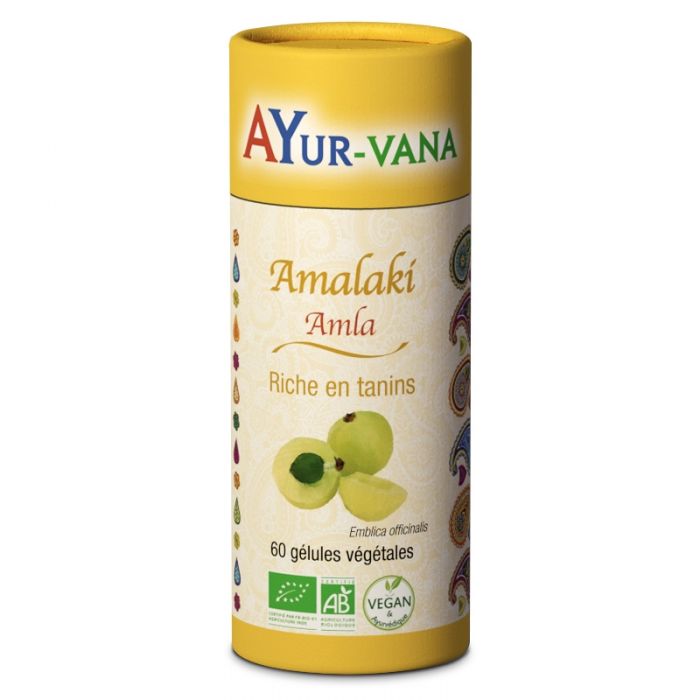 Ayur Vana - Amalaki bio - extrait tiré à 30% tanins - 60 gélules
