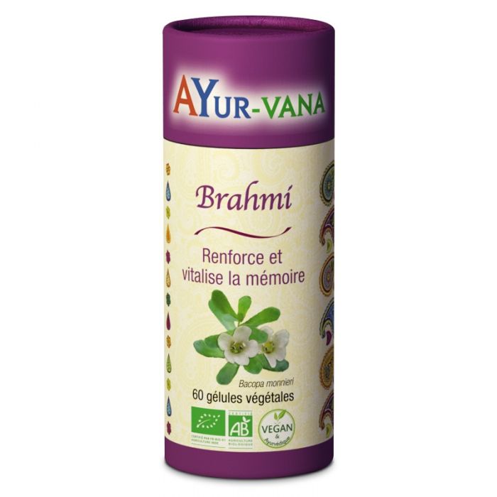 Ayur Vana - Brahmi bio - 60 Gélules végétales (420mg)