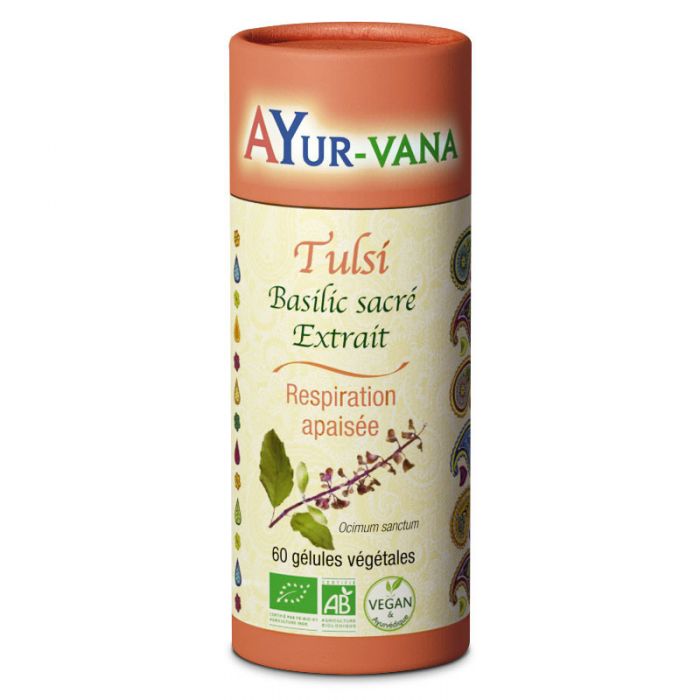Ayur Vana - Tulsi Bio ES 10:1 - 60 gélules végétales (325mg)