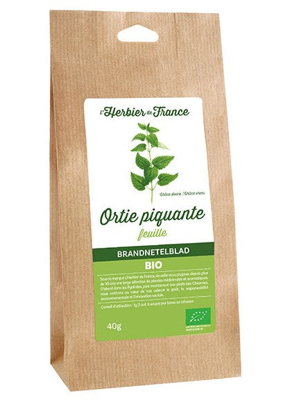 Tisane Vrac Bio - Herbier de France - Ortie piquante feuilles (40 gr)