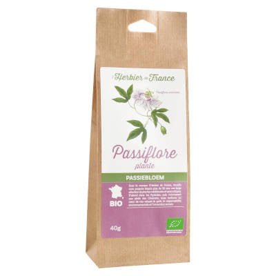 Tisane Vrac Bio - Herbier de France -Passiflore plante (40 gr)