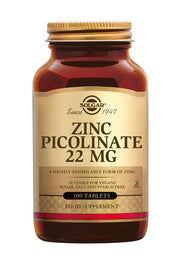 Solgar - Zinc Picolinate 22mg (100 tablettes)